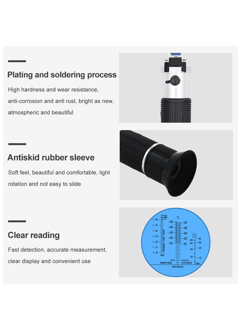 Handheld Glass Freezing Point Water Tester - Accurate Measurement for Antifreeze, Battery Fluid, and Cleaning Solutions, Compact, and Lightweight Refractometer for Automotive Battery Engine Coolant - Image 5